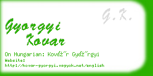 gyorgyi kovar business card